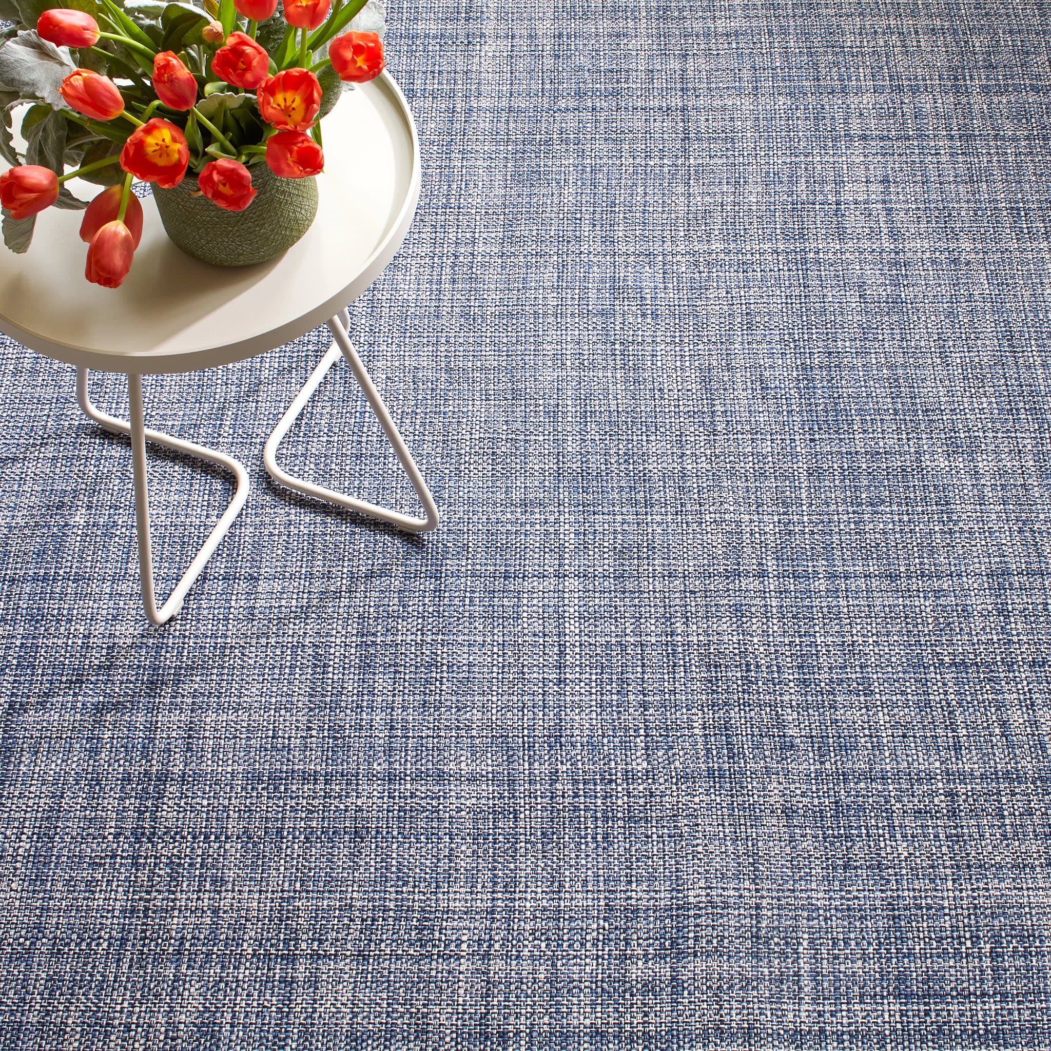 Handwoven Cotton Indoor Outdoor Area Rug - Soft & Durable Blue Boho Rug for Living Room, Bedroom, Patio Decor