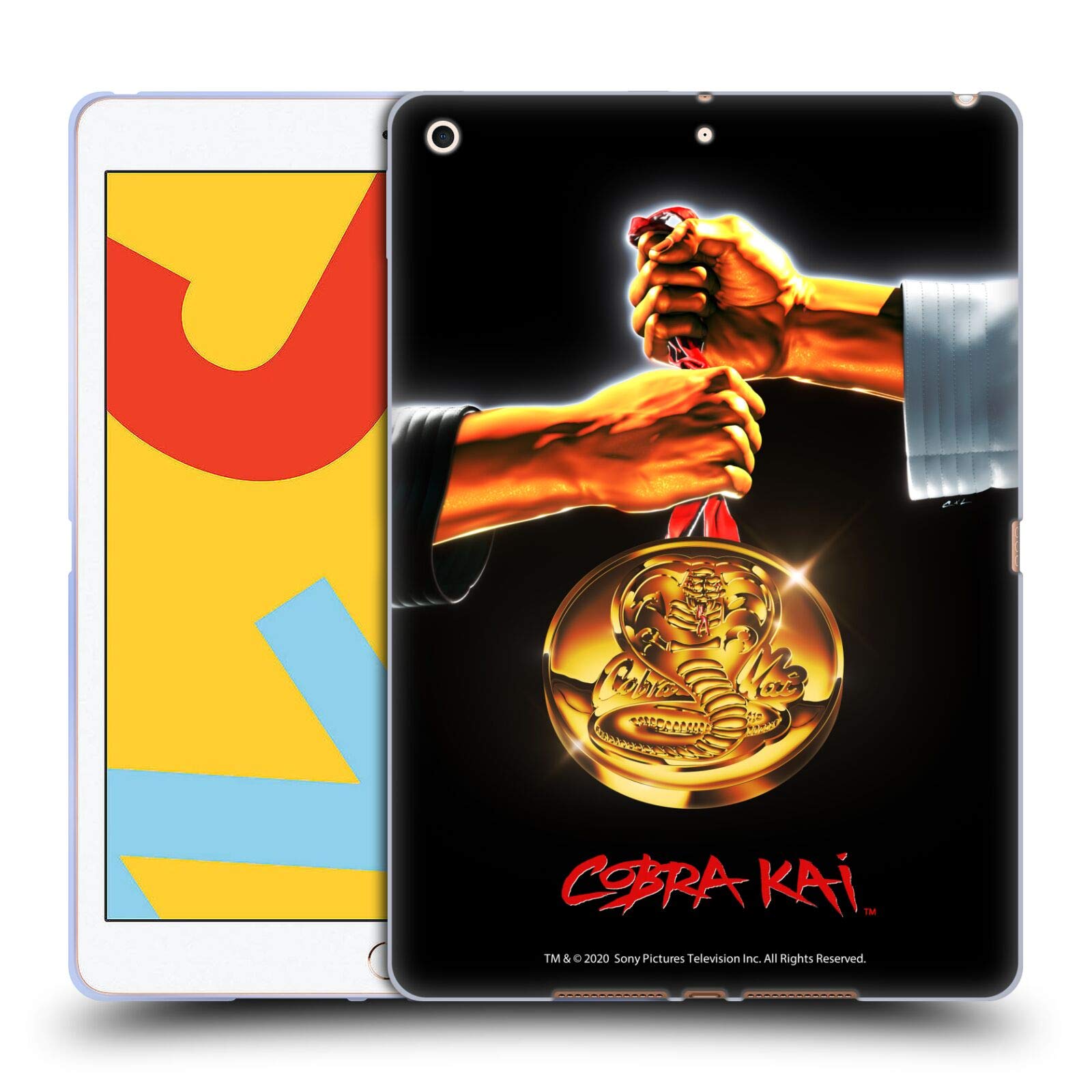 Official Cobra Kai Gold Medal iPad 10.2 Case 2019/2020/2021 - Premium Soft Gel Cover for Apple iPad 10.2 Inch, Perfect for Fans, Students, and Daily Use
