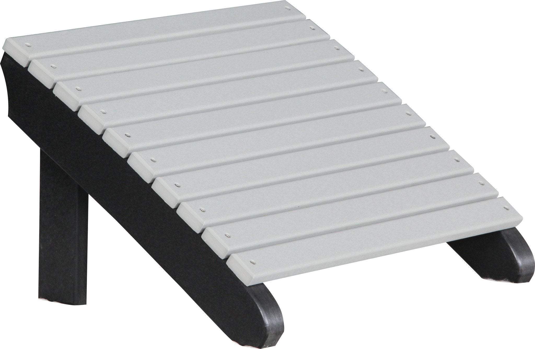 LuxCraft Eco-Friendly Recycled Plastic Deluxe Adirondack Footrest - Outdoor Patio Furniture for Relaxing in Garden, Deck or Poolside