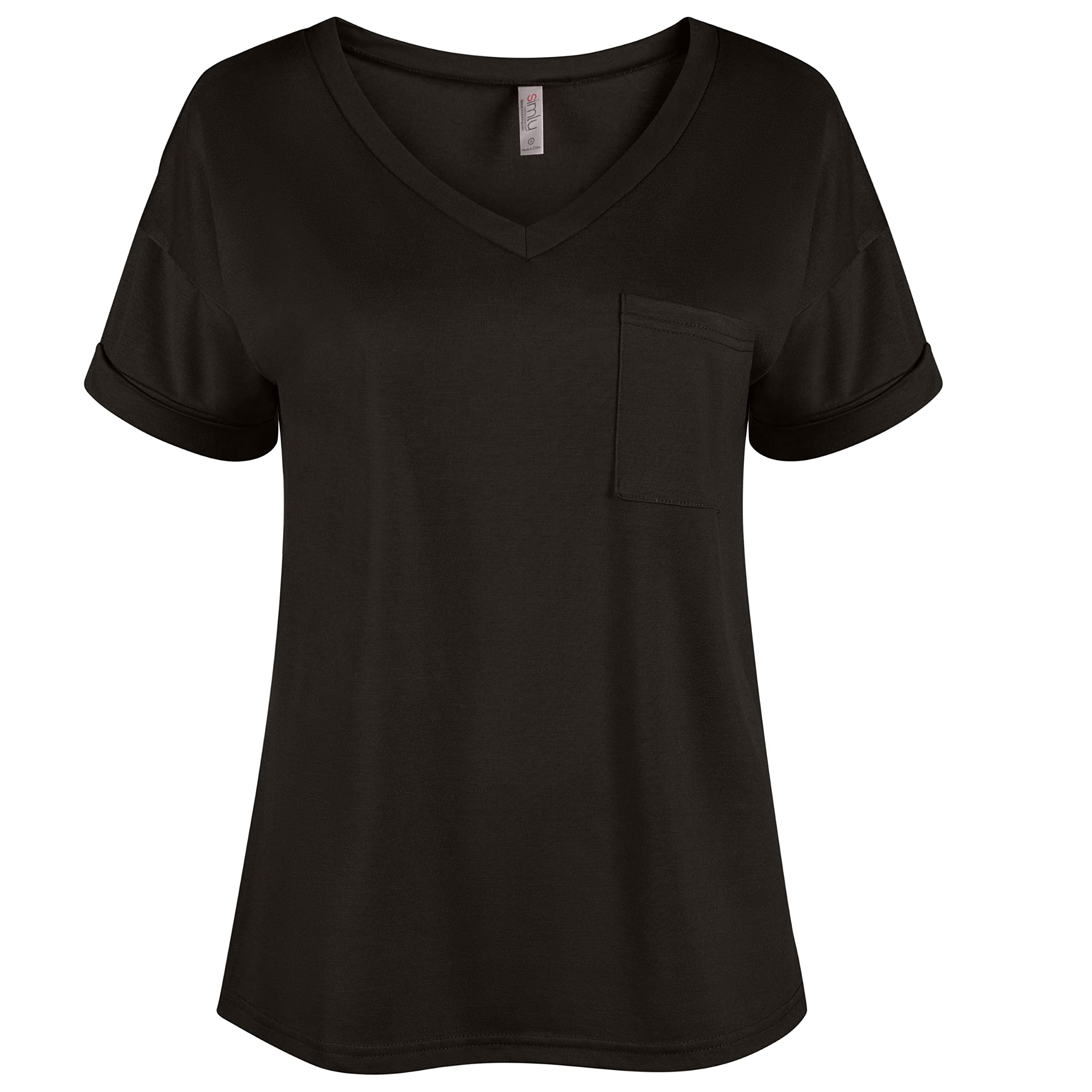 Women's Casual V-Neck T-Shirts Pack - Short Sleeve Comfortable Tops for Everyday Wear - Regular & Plus Size Value Set - Perfect for Work, Weekend & Layering