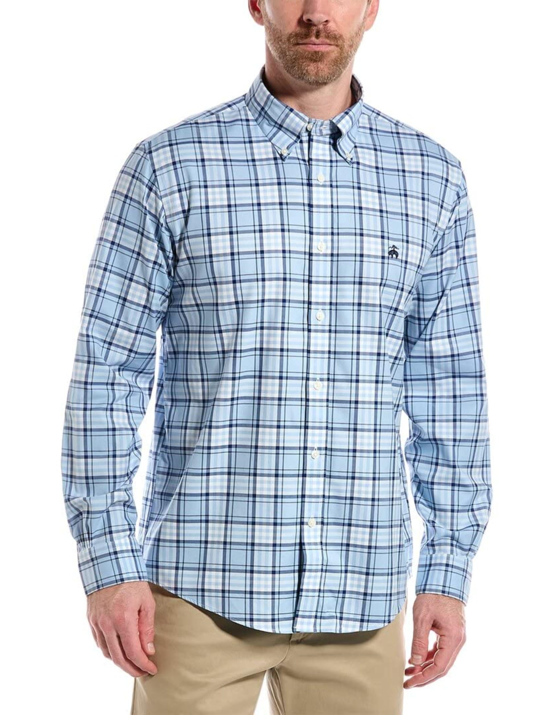 Brooks Brothers Men's Non-Iron Long Sleeve Button Down Dress Shirt | Premium Wrinkle-Free Business Casual Shirt for Office & Formal Occasions