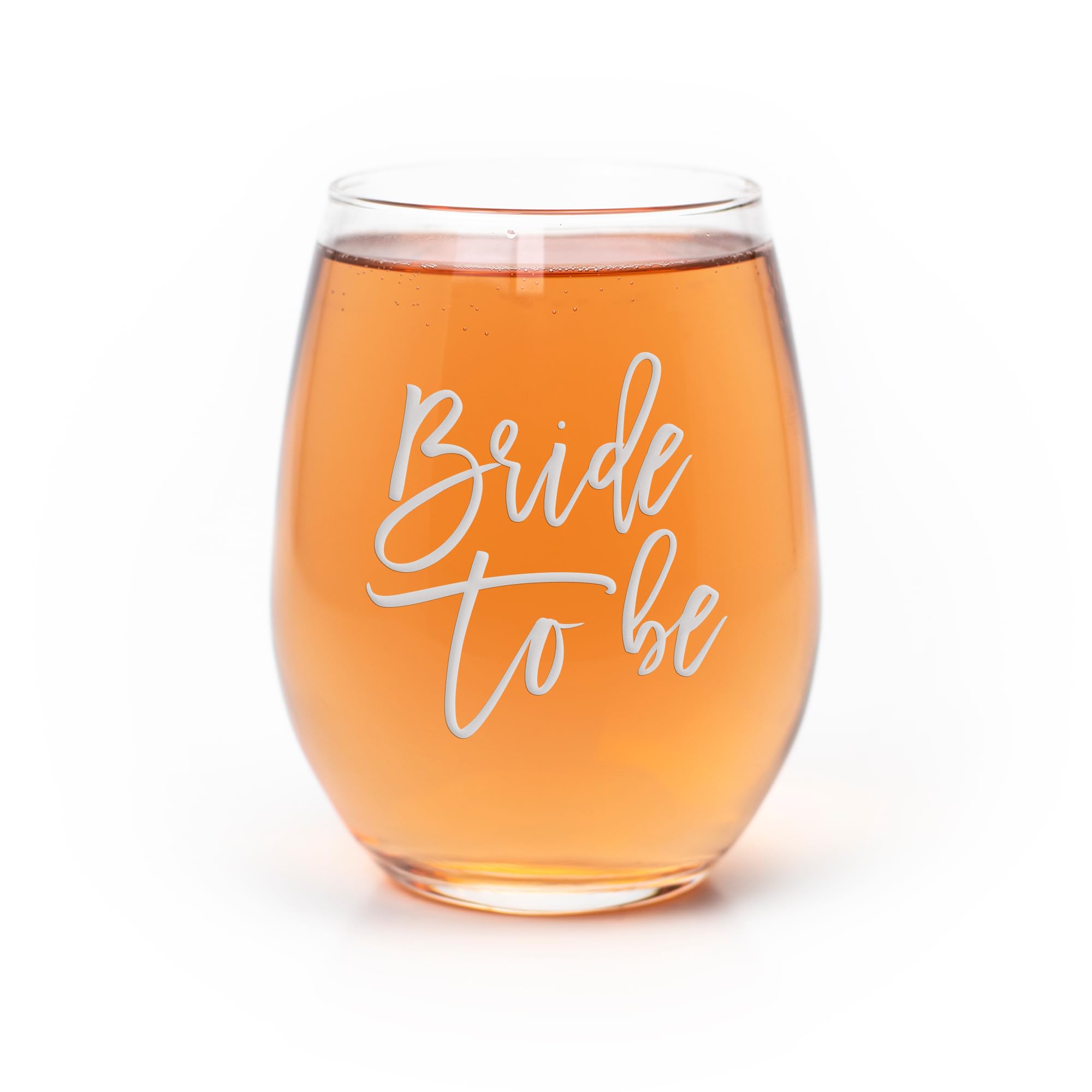 Bride To Be Stemless Wine Glass - Elegant Wedding Gift for Brides, Bridal Party & Bachelorette - Perfect for Wedding Showers, Rehearsal Dinners & Bridal Toasts