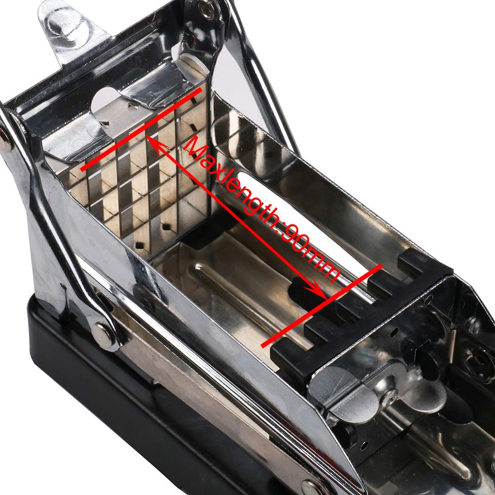 Premium Stainless Steel French Fry Cutter for Potatoes, Carrots & Veggies | Heavy Duty Potato Slicer for Homemade Fries, Veggie Sticks & Snacks | Perfect for Restaurants, Home Cooking & Meal Prep