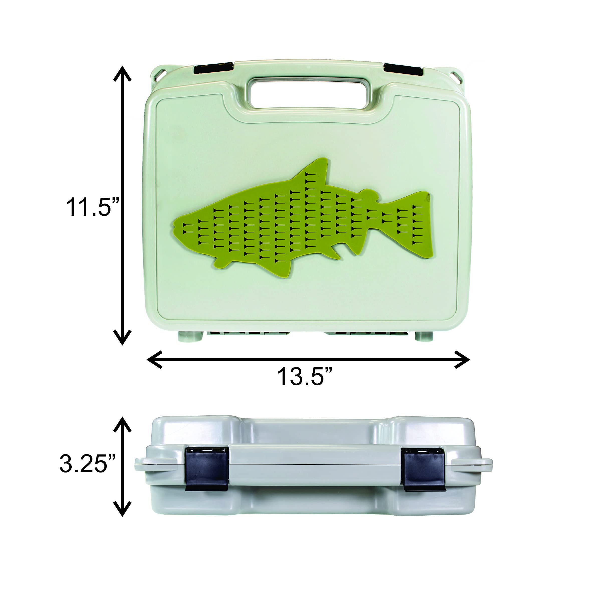 Large Saltwater Streamer Fly Box with External Silicone Drying Patch - Perfect for Fly Fishing, Saltwater Angling & Outdoor Adventures