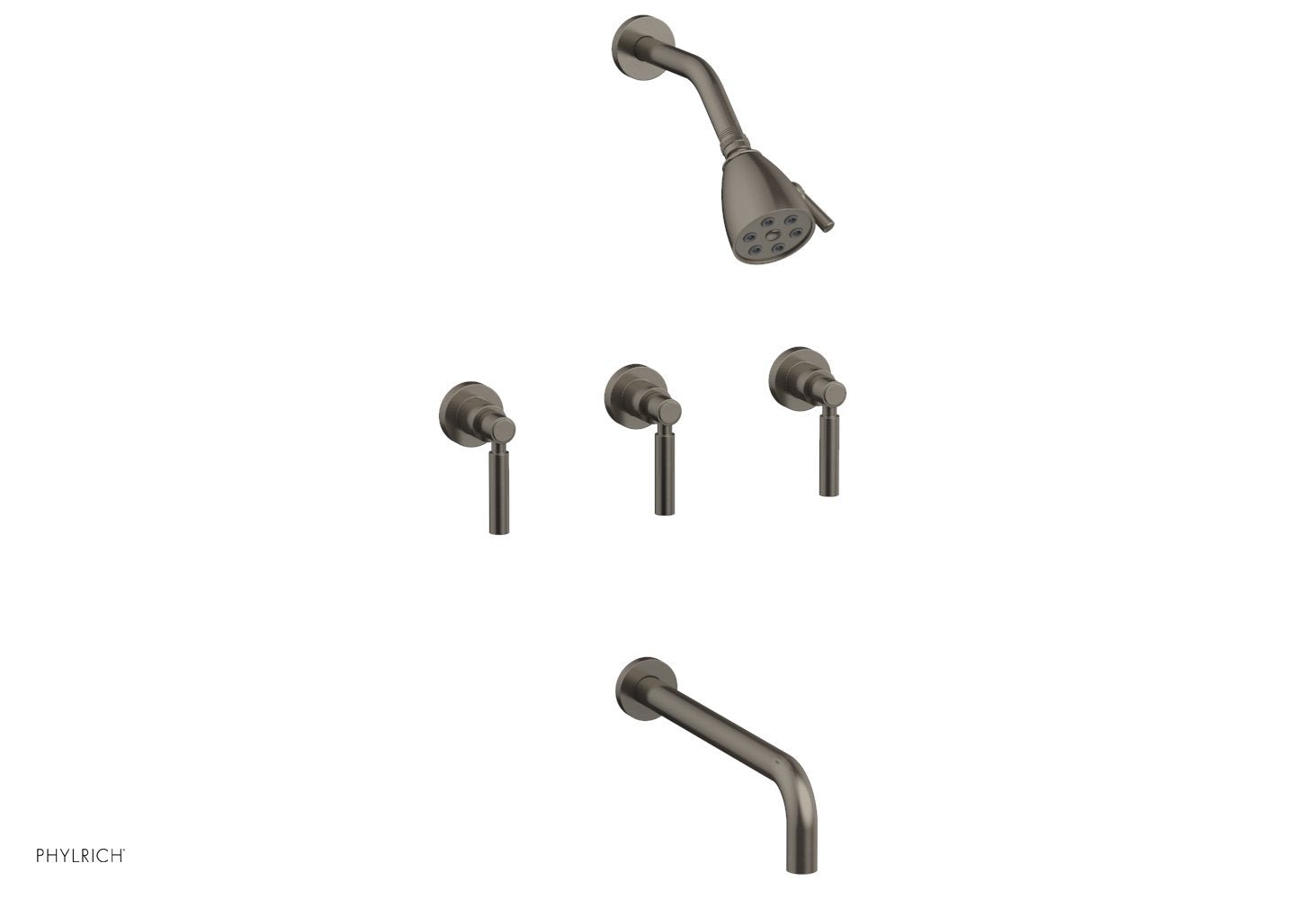 Premium 3-Handle Tub and Shower Faucet Set with 12