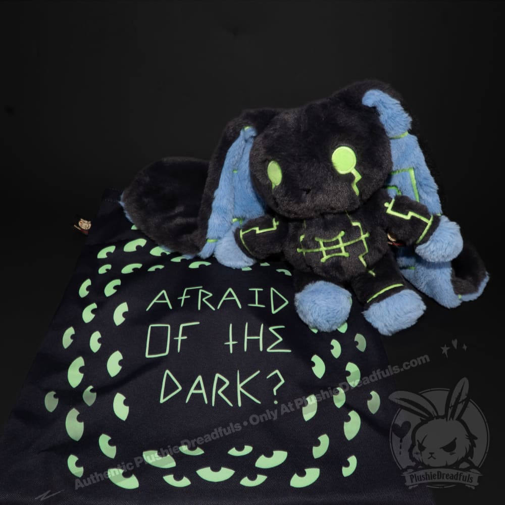 Plushie Dreadfuls Nyctophobia Rabbit - Soft Stuffed Animal Toy for Anxiety Relief & Comfort | Perfect for Nighttime Anxiety, Therapy Support, and Cute Home Decor