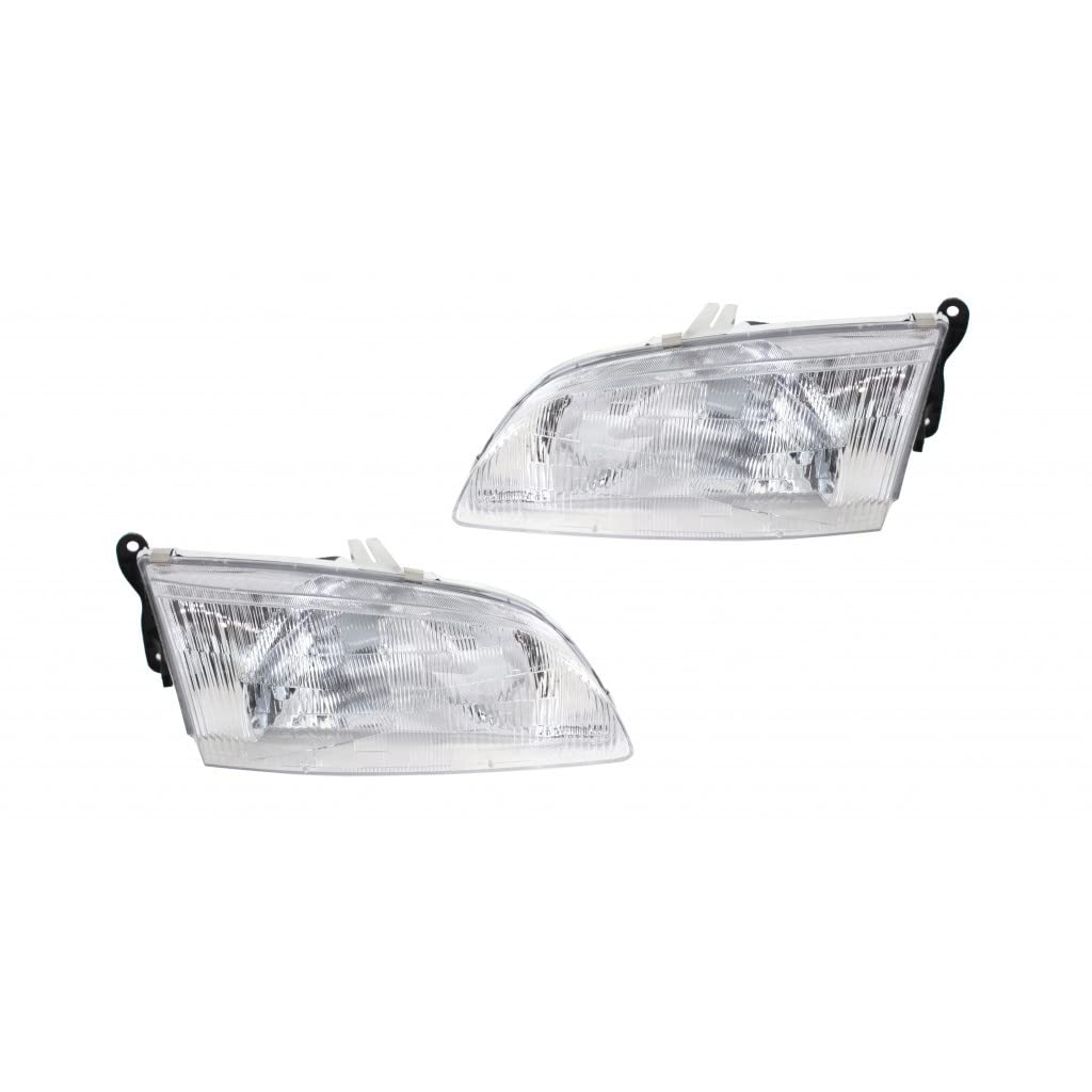 Mazda 626 Headlight Assembly Pair (1998-1999) - Driver & Passenger Side Replacement Kit | OEM MA2502115 + MA2503115 | Perfect for Night Driving & Road Safety