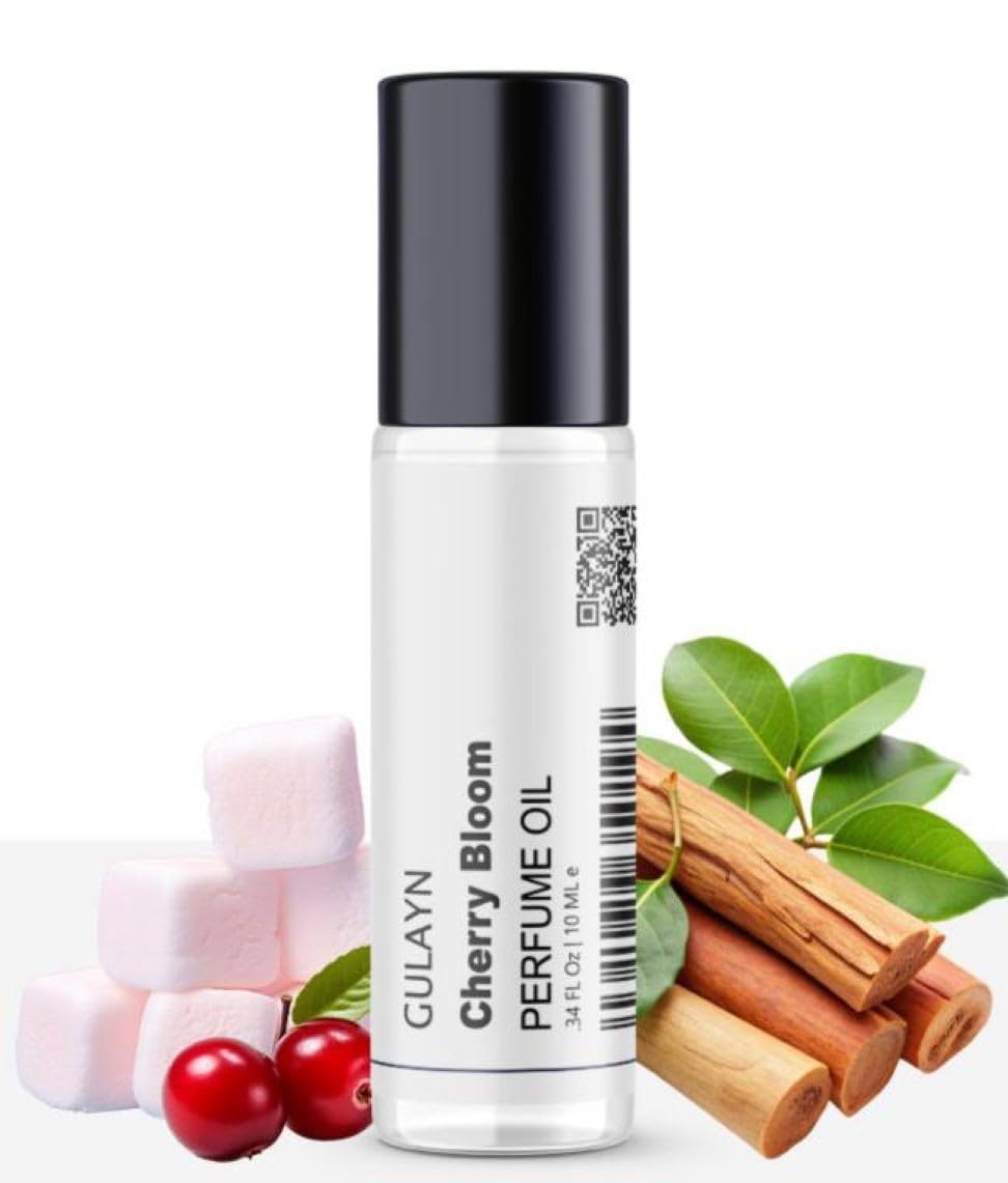 Cherry Bloom Perfume Oil for Women - Sweet Fruity Floral Fragrance Roll-On, 10ml - Perfect for Date Nights & Everyday Wear