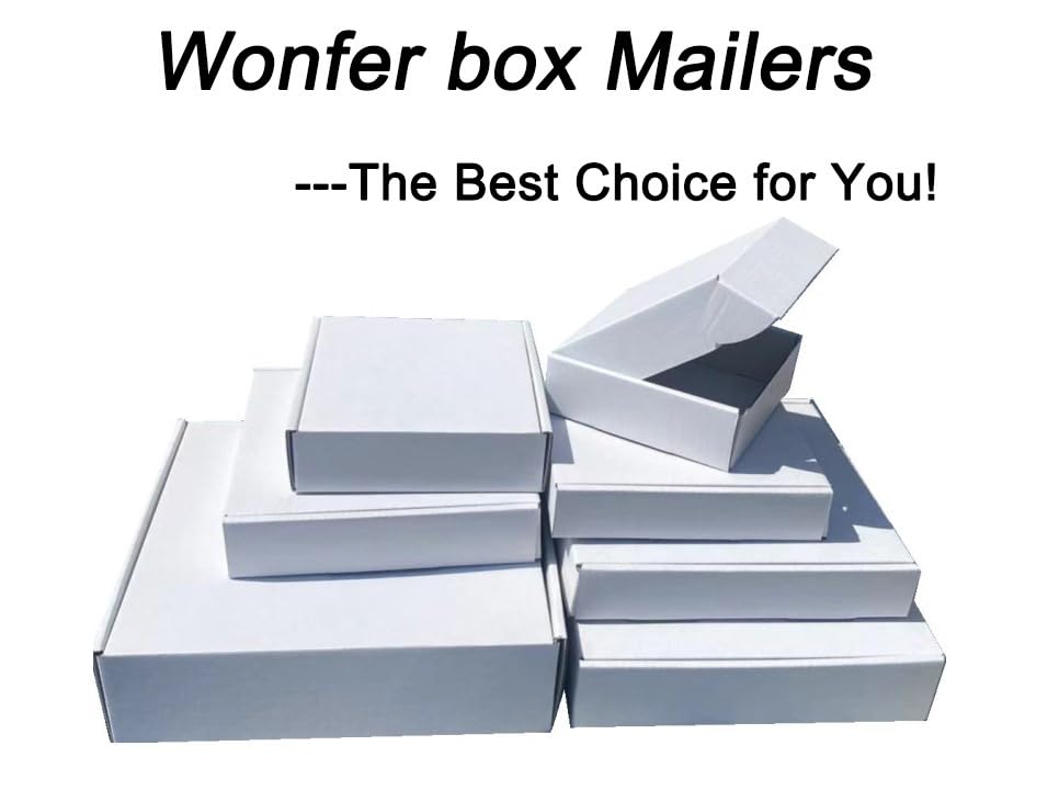50 Pack Small White Corrugated Mailer Shipping Boxes 6x4x2 Inches - Perfect for Ecommerce, Amazon FBA & USPS Package Shipping