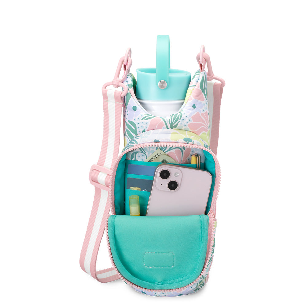 Stylish Garden Party Water Bottle Sling - Insulated & Leak-Proof Hydration Carrier for Outdoor Events, Picnics & Hiking - Perfect for Summer BBQs, Beach Days & Sports Activities