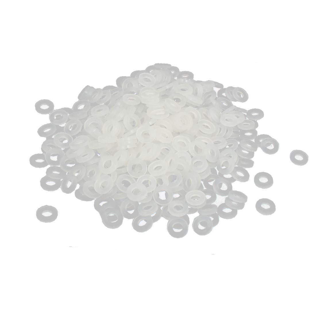 X-DREE M2.5 x 5mm x 1mm Nylon Flat Insulating Washers - 400PCS Off White Electrical Gaskets & Spacers for DIY Electronics, PCB Mounting, and Home Appliance Repairs