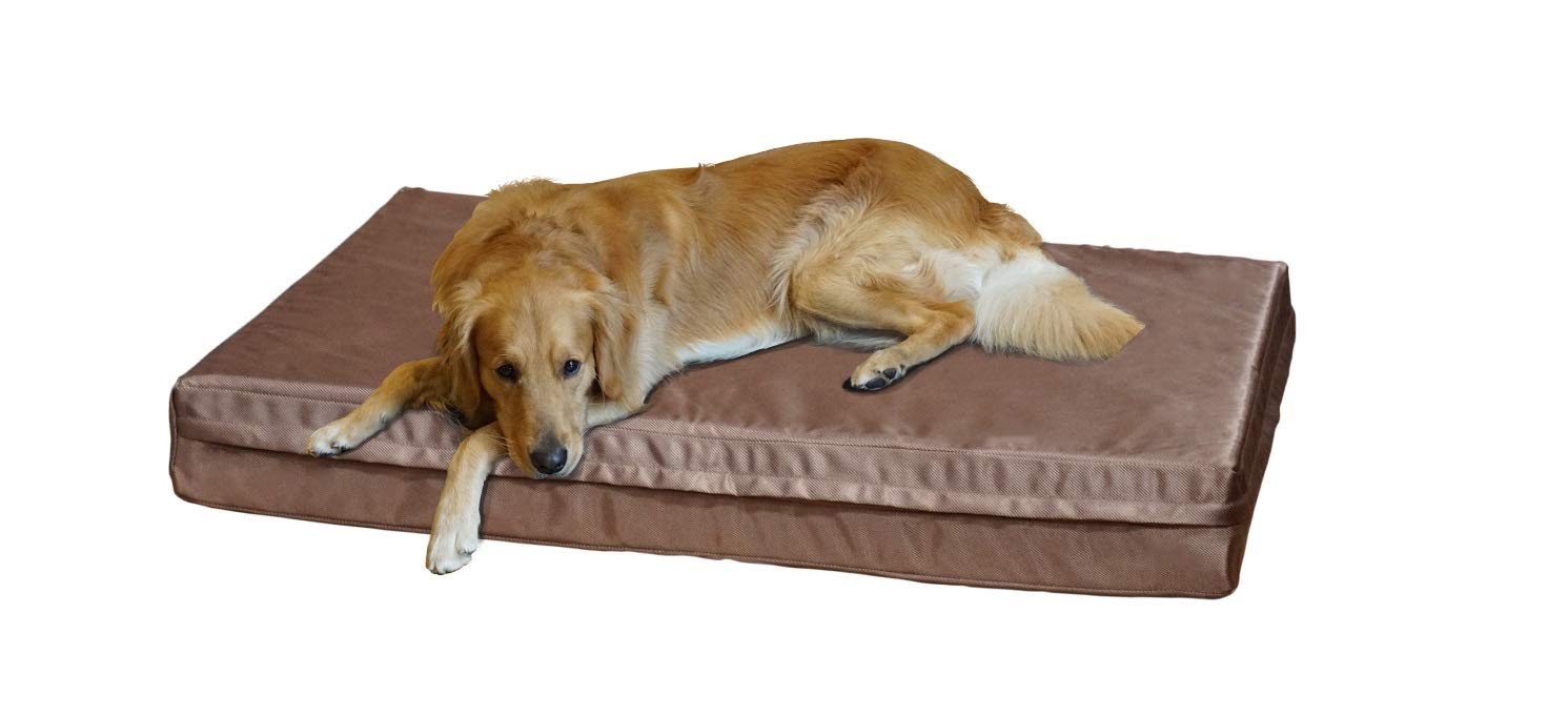 Premium Orthopedic Memory Foam Dog Bed - Heavy Duty Washable Pet Bed with Removable Zipper Cover & Free Waterproof Liner - Support for Joint Pain Relief - Perfect for Large Dogs, Elderly Pets & Crate Training (Replacement Covers Available)