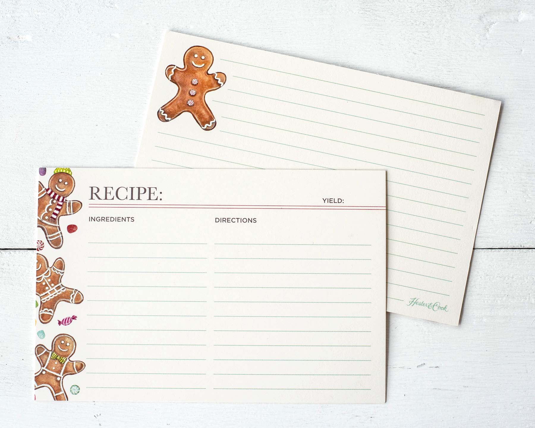Easy Gingerbread Man Recipe Card - Step-by-Step Baking Guide for Holiday Cookies | Perfect for Christmas Baking & Family Fun