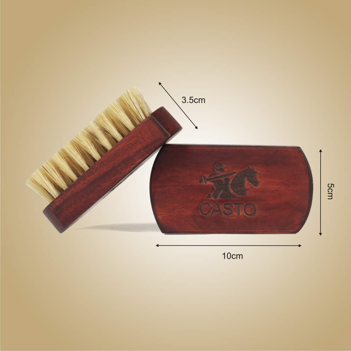 Premium Travel Beard Brush with Natural Boar Bristles & Walnut Wood Handle - Compact Square Design for Men's Grooming On The Go - Perfect for Business Trips, Camping & Daily Use