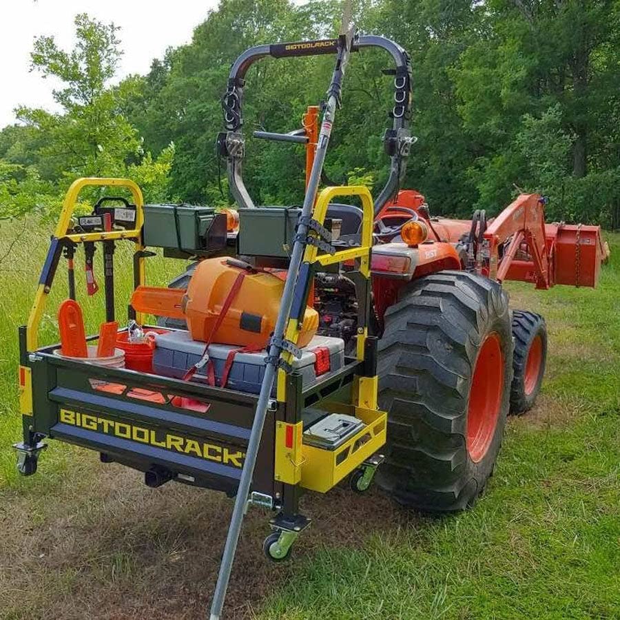 Long Handle Tool Holder for Tractors - Secure Attachment for Grass Trimmers & Gardening Tools | Perfect for Lawn Mower Storage & Farm Equipment Organization