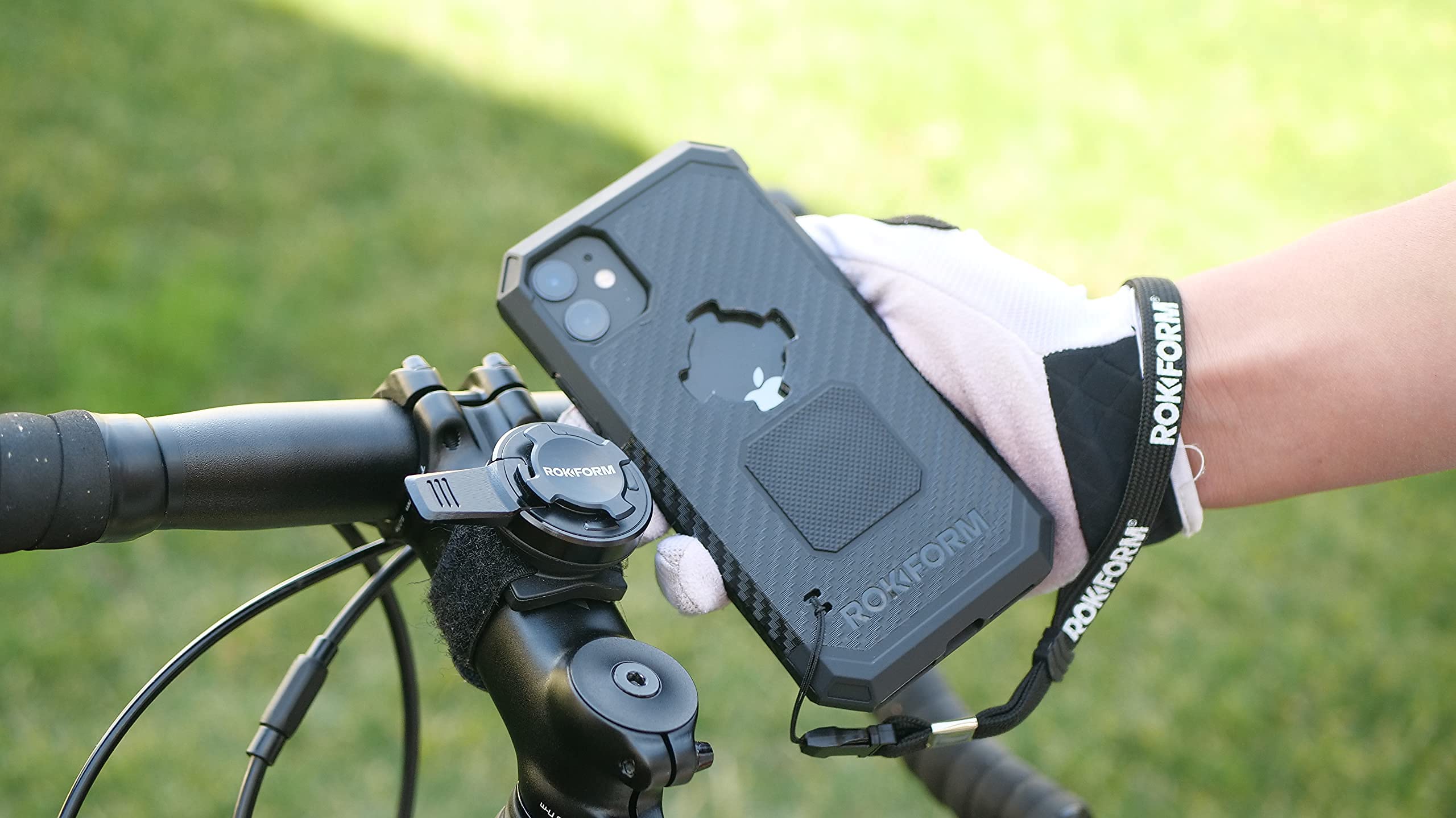 Rokform Crystal Clear Case for iPhone 13 Pro Max with Universal Bike Phone Mount - Shockproof Protective Cover for Cycling, Motorcycle & Outdoor Activities