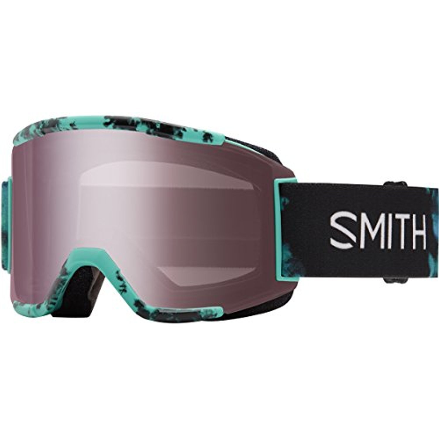 Smith Optics Squad Adult Snowmobile Goggles - Opal Unexpected/Ignitor Mirror Lens - Anti-Fog UV Protection for Winter Sports & Snowmobiling