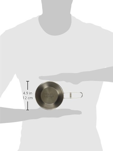 Evernew Titanium Sierra Cup with Folded Handle - Lightweight Camping Cookware for Backpacking, Hiking & Outdoor Adventures - Perfect for Coffee, Tea & Cooking on the Go