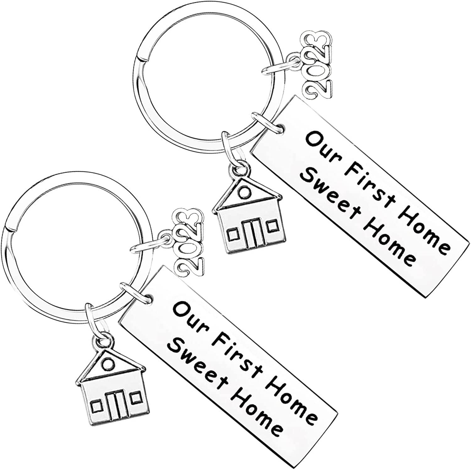 2 Pack Housewarming Keychains - New Home Gift Set for Realtor Closing Gifts, First Home Celebration | Perfect for Housewarming Parties, Realtor Appreciation & New Homeowners