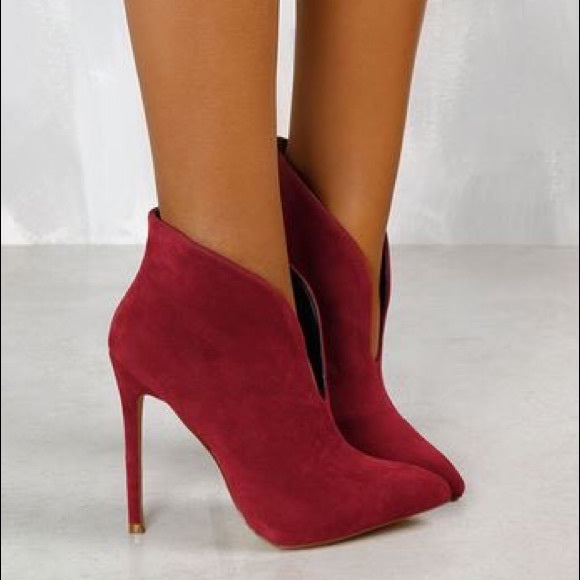 Stylish Missy Maroon Ankle Booties for Women - Comfortable & Fashionable Fall/Winter Boots - Perfect for Office, Dating & Casual Outfits