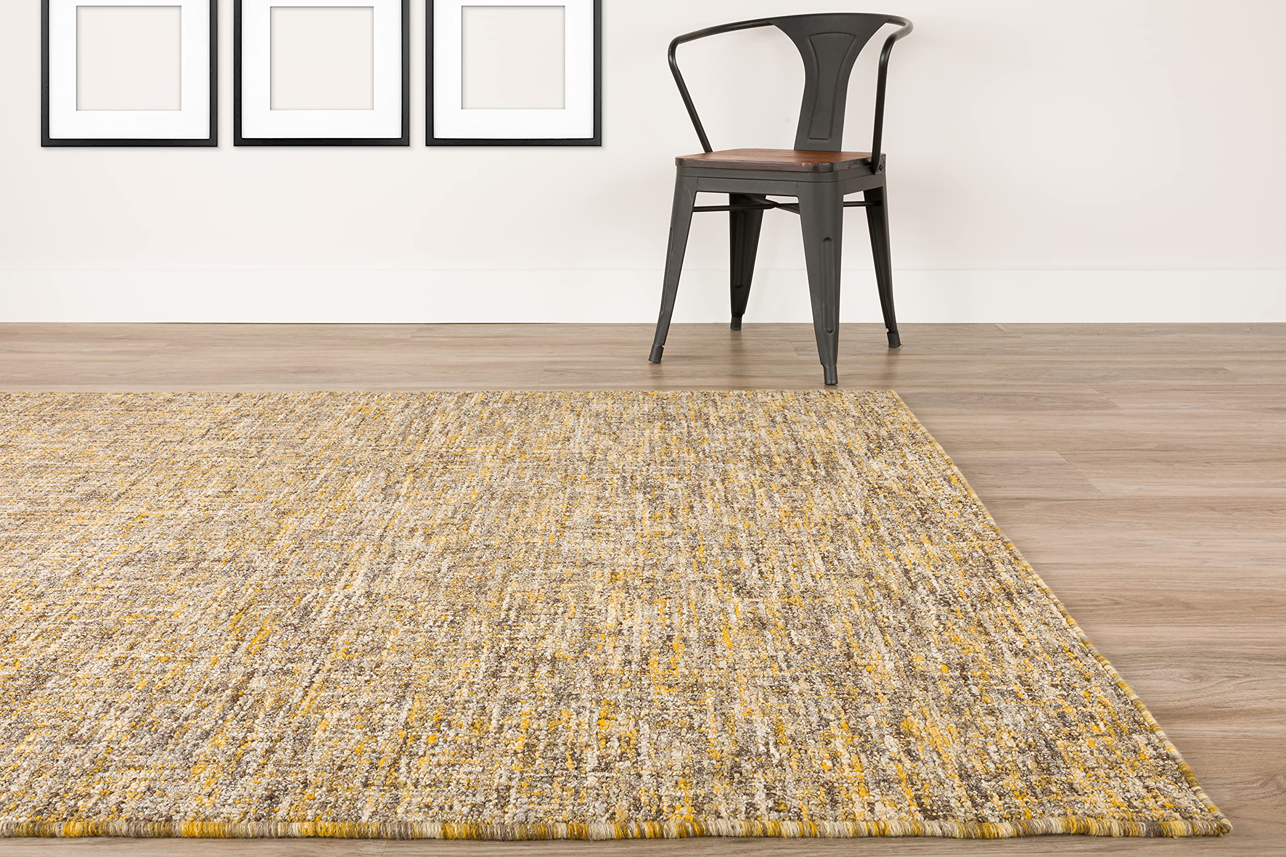 Addison Rugs Winslow AWN31 Gold 8’ x 10’ Rectangle Soft Wool Blend Area Rug - Handmade, Durable & Stain Resistant for Bedroom, Living Room, Dining Room | Perfect for Home Decor, Family Gatherings & Cozy Spaces