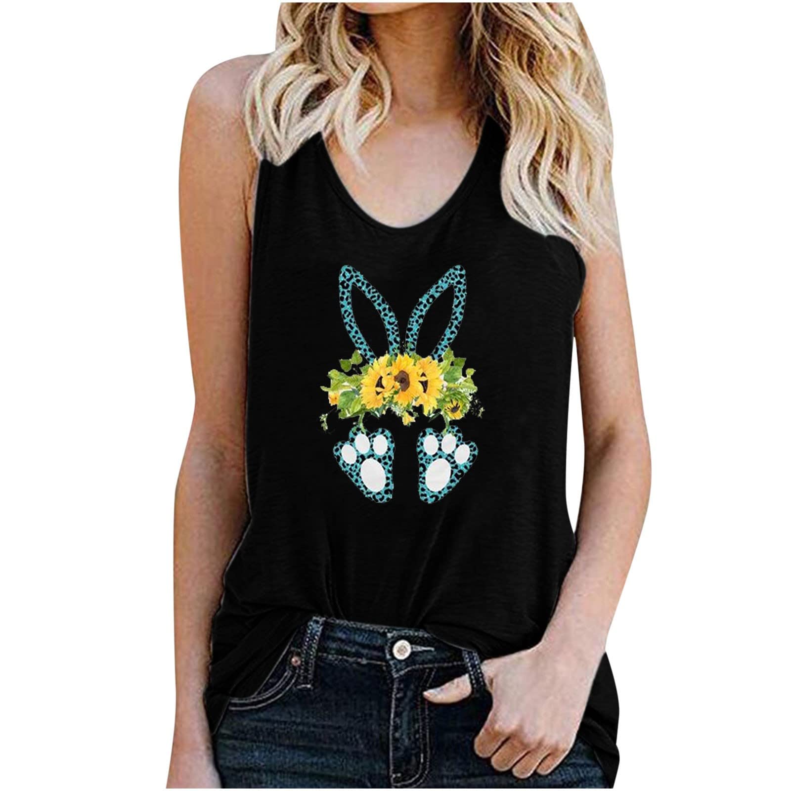 Women's Summer Sleeveless Tank Tops - Breathable Pullover Blouse with Stylish Print & Solid Color Options | Perfect for Beach, Gym, and Casual Outfits