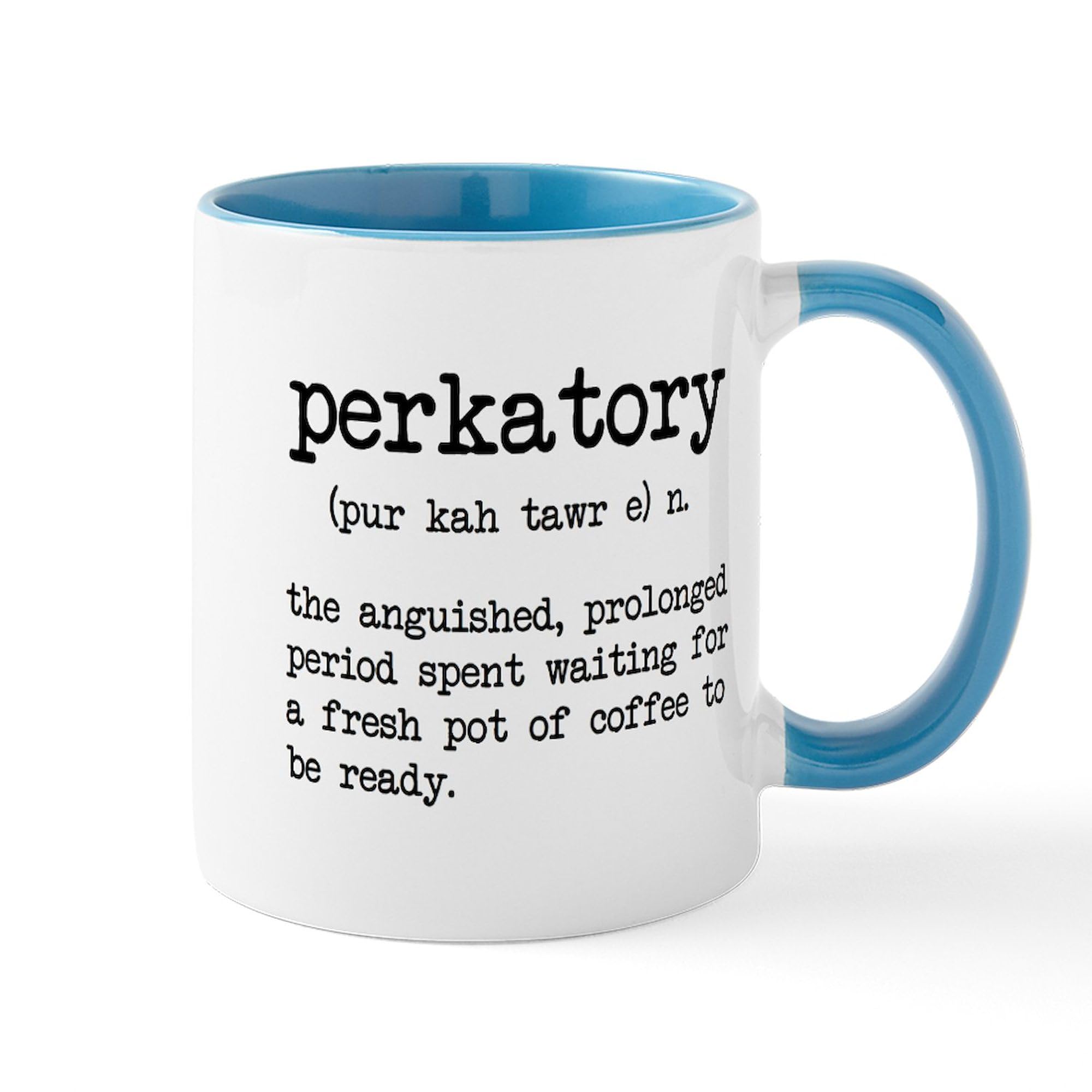 Perkatory 11 oz (325 ml) Ceramic Coffee Mug - Funny Novelty Coffee Cup for Office, Home & Gifts - Perfect for Tea, Hot Chocolate & Morning Brews