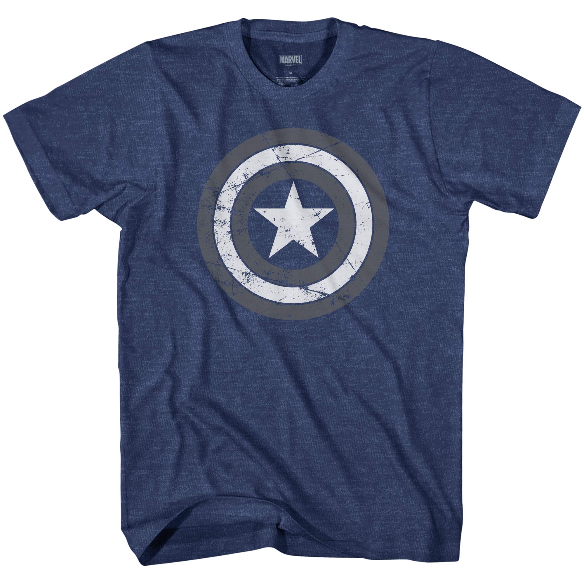 Marvel Captain America Stealth Shield Logo Men's Graphic T-Shirt - Superhero Cotton Tee for Casual Wear & Comic Con Cosplay