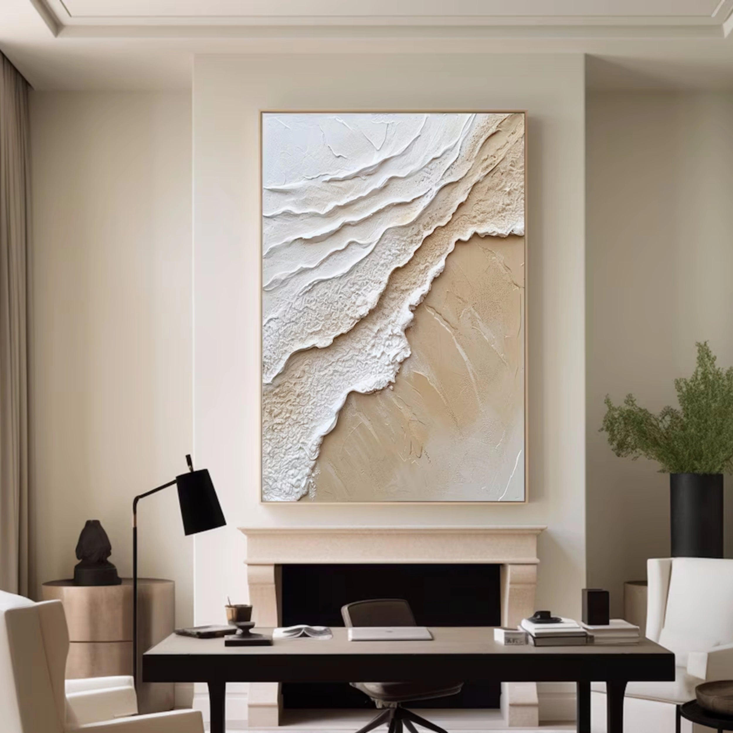 Ocean and Sky Painting #OS 058 - Handmade Canvas Wall Art for Home & Office Decor - Perfect for Living Room, Bedroom, or Office Wall Decor