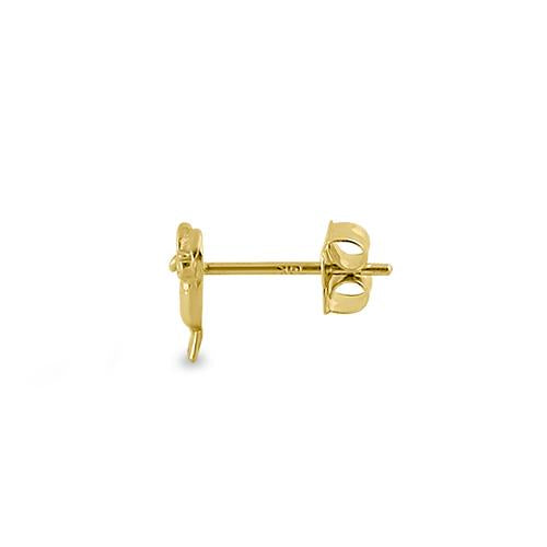 14K Yellow Gold Small Owl Stud Earrings - Dainty Animal Jewelry for Women, Perfect for Everyday Wear & Gift Giving