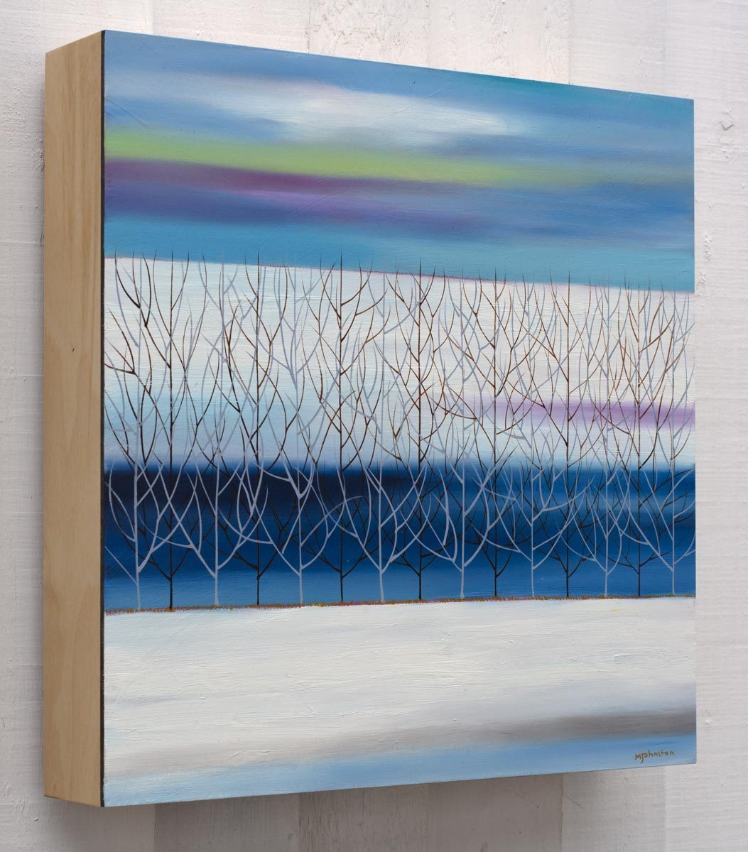 Original Winter View Landscape Painting - Handmade Artwork for Home Decor, Office & Gift Giving