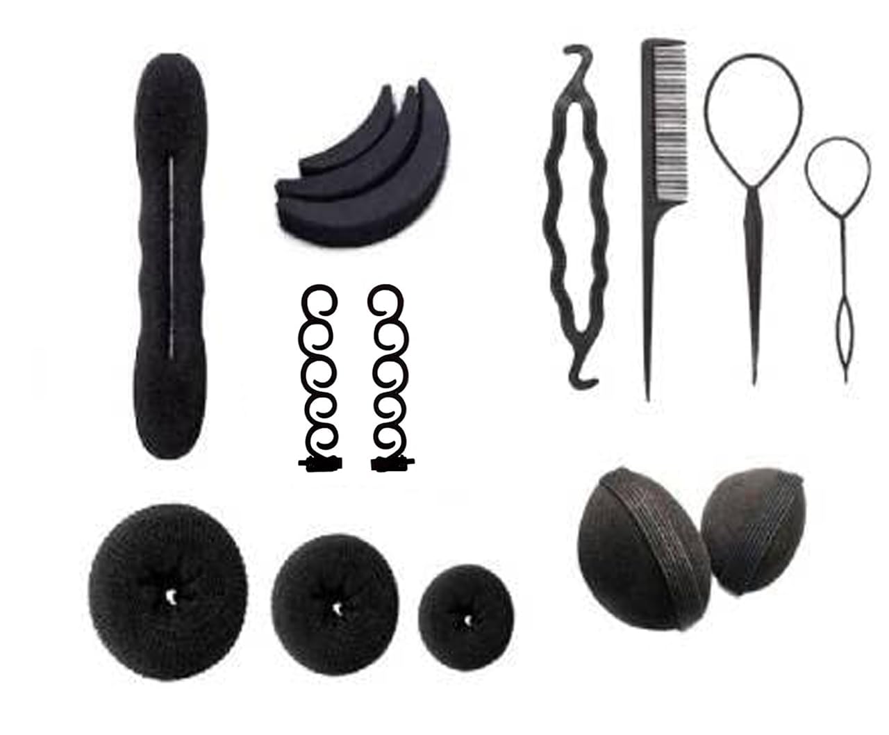 Ultimate Hair Accessories Set for Women & Girls - 50pcs Hair Clips, Barrettes, Puff Maker & Juda Maker | Perfect for School, Parties & Daily Styling