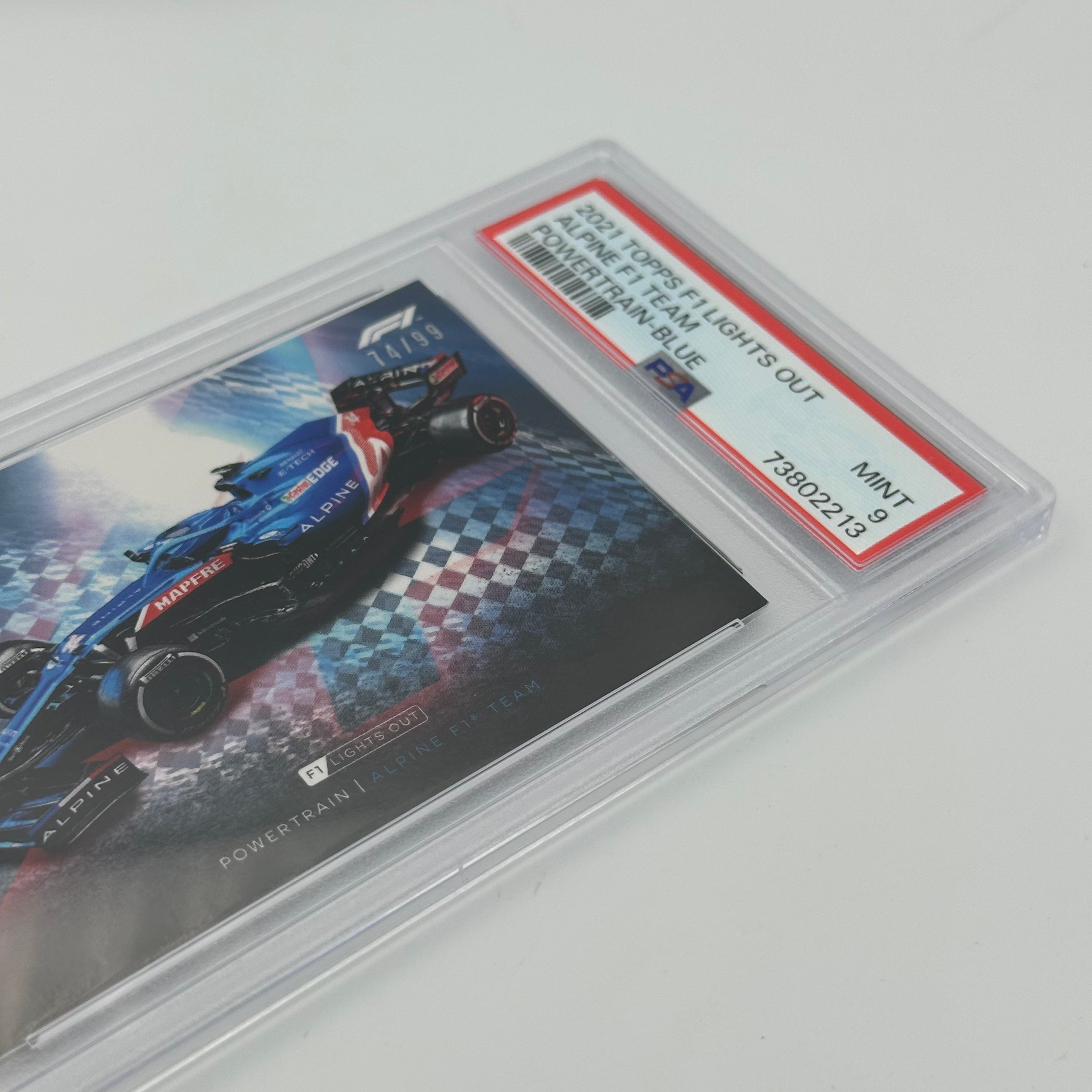 PSA 9 Graded 74/99 ALPINE F1 Team Power Train Blue Racing Card - Perfect for F1 Collectors, Sports Memorabilia Displays & Racing Enthusiast Gifts
