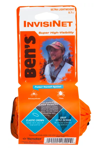 Ben's InvisiNet Head Net - Mosquito & Bug Protection Headgear for Outdoor Activities - Perfect for Hiking, Camping, Fishing, and Gardening