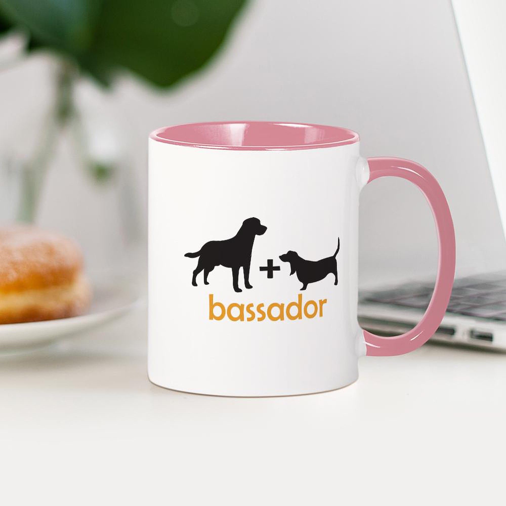 CafePress Bassador Mug - 11 oz (325 ml) Ceramic Coffee Cup for Tea, Hot Chocolate & Office Use - Perfect Gift for Dog Lovers & Pet Owners