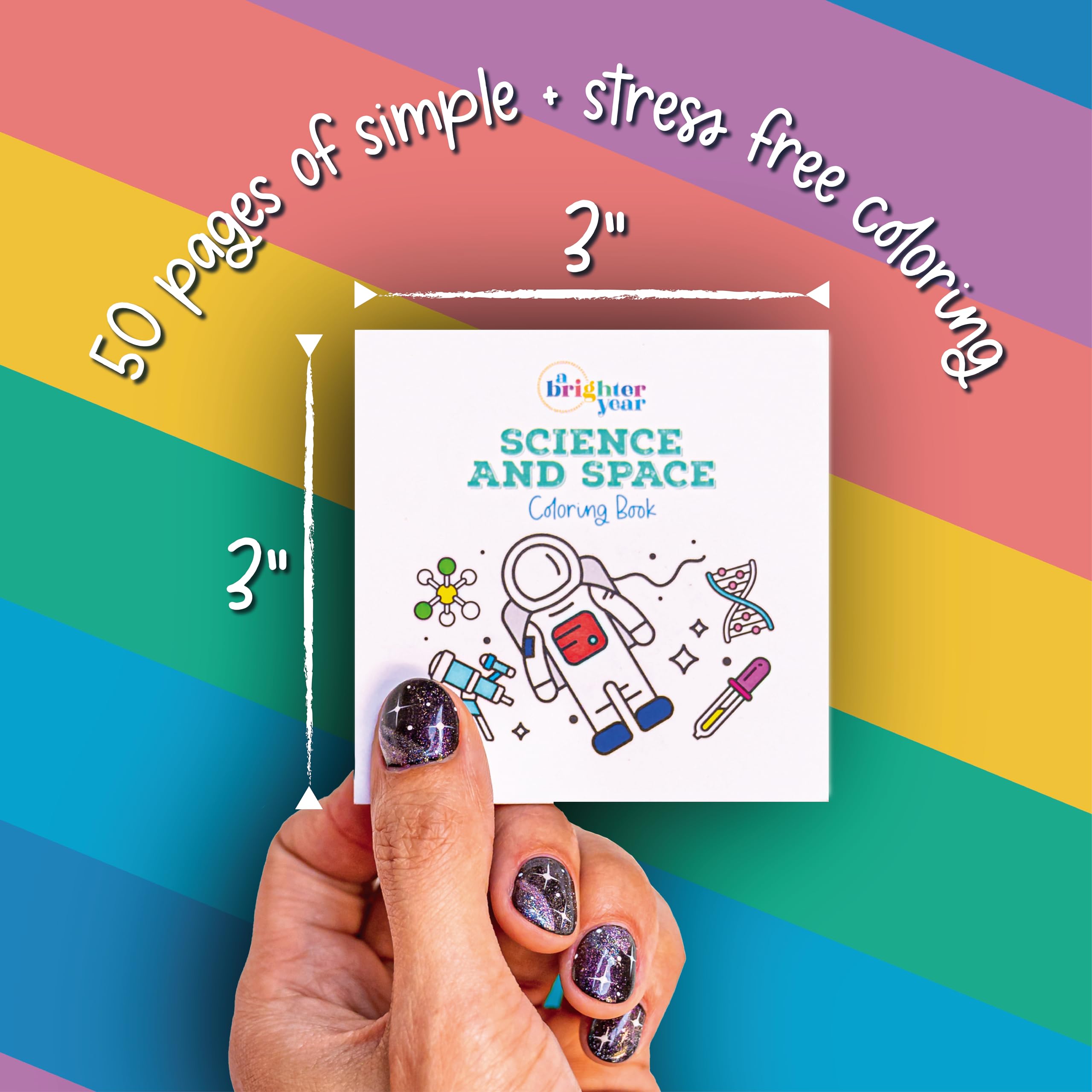 Original Adult Mini Coloring Book - Tiny Texas Edition - 3”x3” Pocket Size, 50 Pages, Stress Relief & Relaxation Gift - Thick No-Bleed Paper, Lay Flat Binding - Perfect for Travel, Office Breaks & Anxiety Relief