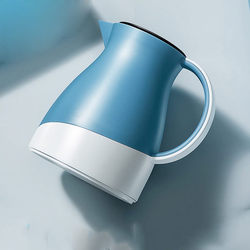 MISS Z 1500ml Vacuum Insulated Glass Thermos Flask - Double Wall Stainless Steel Coffee Thermos, Large Capacity Hot Water Bottle for Office, Travel, Camping & Outdoor Activities (Blue)