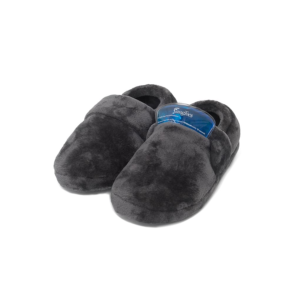 SnugToes Heated Slippers for Men - Ultra Soft Indoor Slippers with 2 Removable Microwavable Heat Pads | Machine Washable & Comfortable Winter Footwear | Perfect for Cold Floors, Arthritis Relief & Cozy Home Relaxation