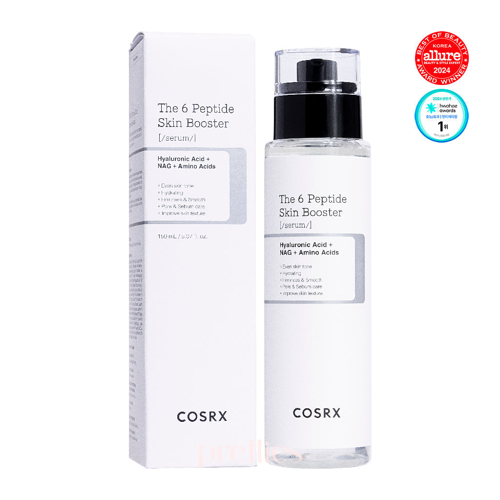 COSRX The 6 Peptide Skin Booster Serum 150ml - Anti-Aging Face Serum with Hyaluronic Acid & Peptides for Wrinkles & Fine Lines - Perfect for Night Skincare Routine & Daily Hydration