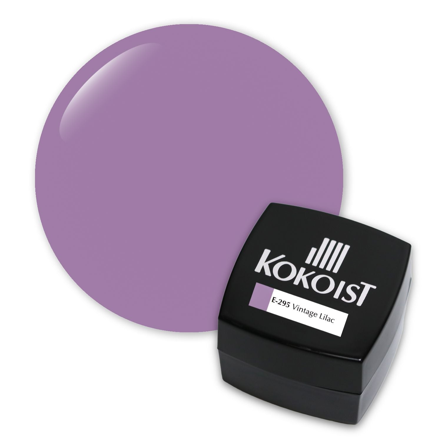 Kokoist E 295 Vintage Lilac Gel Polish - Long Lasting Nail Lacquer for Salon & Home Manicures - Perfect for Spring Nails, Bridal Parties & Special Occasions