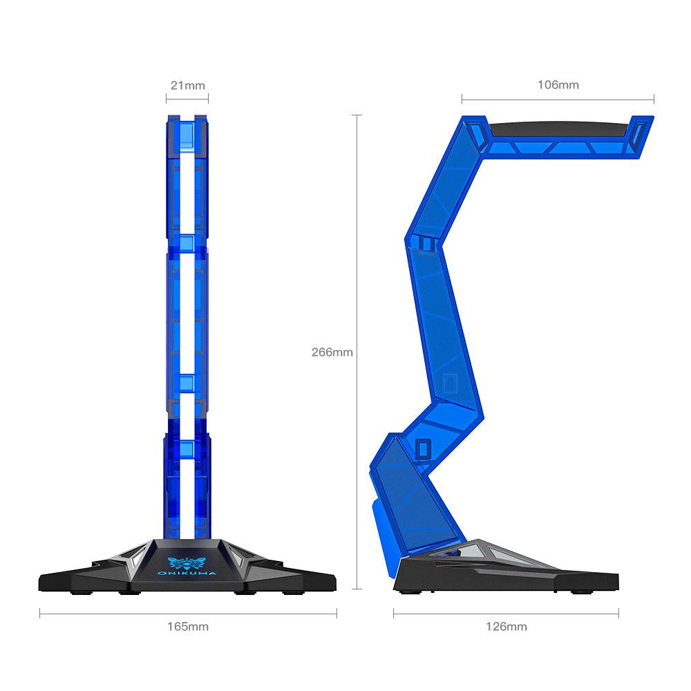ONIKUMA ST 3 Acrylic Gaming Headset Stand with Hook - Perfect for Desk Organization & Headphone Storage for Gamers