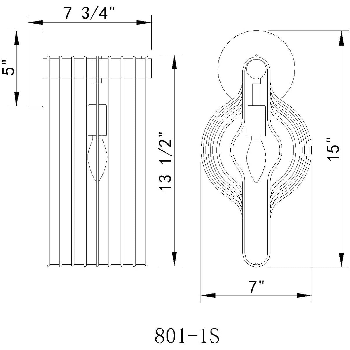Z-Lite 801-1S-WH Single Light Wall Sconce in White - Modern Indoor Lighting Fixture for Bedroom, Hallway & Living Room Decor