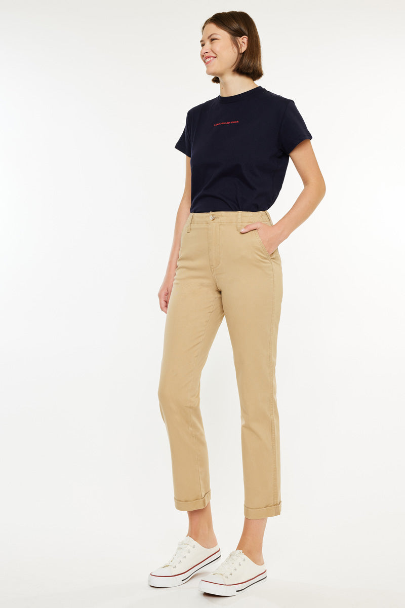 Carol High Rise Slim Chino Pants for Women - Comfortable Stretch Tapered Ankle Pants for Work, Office & Casual Wear | Perfect for Business, Travel & Everyday Outfits