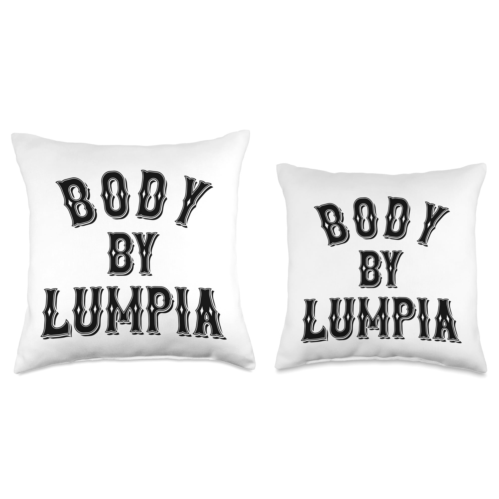 Body By Lumpia Fitness Throw Pillow | Body Positive Inspirational Pillow Cover | Philippines Cultural Home Decor | Perfect for Gym Motivation & Boho Living Room Decor