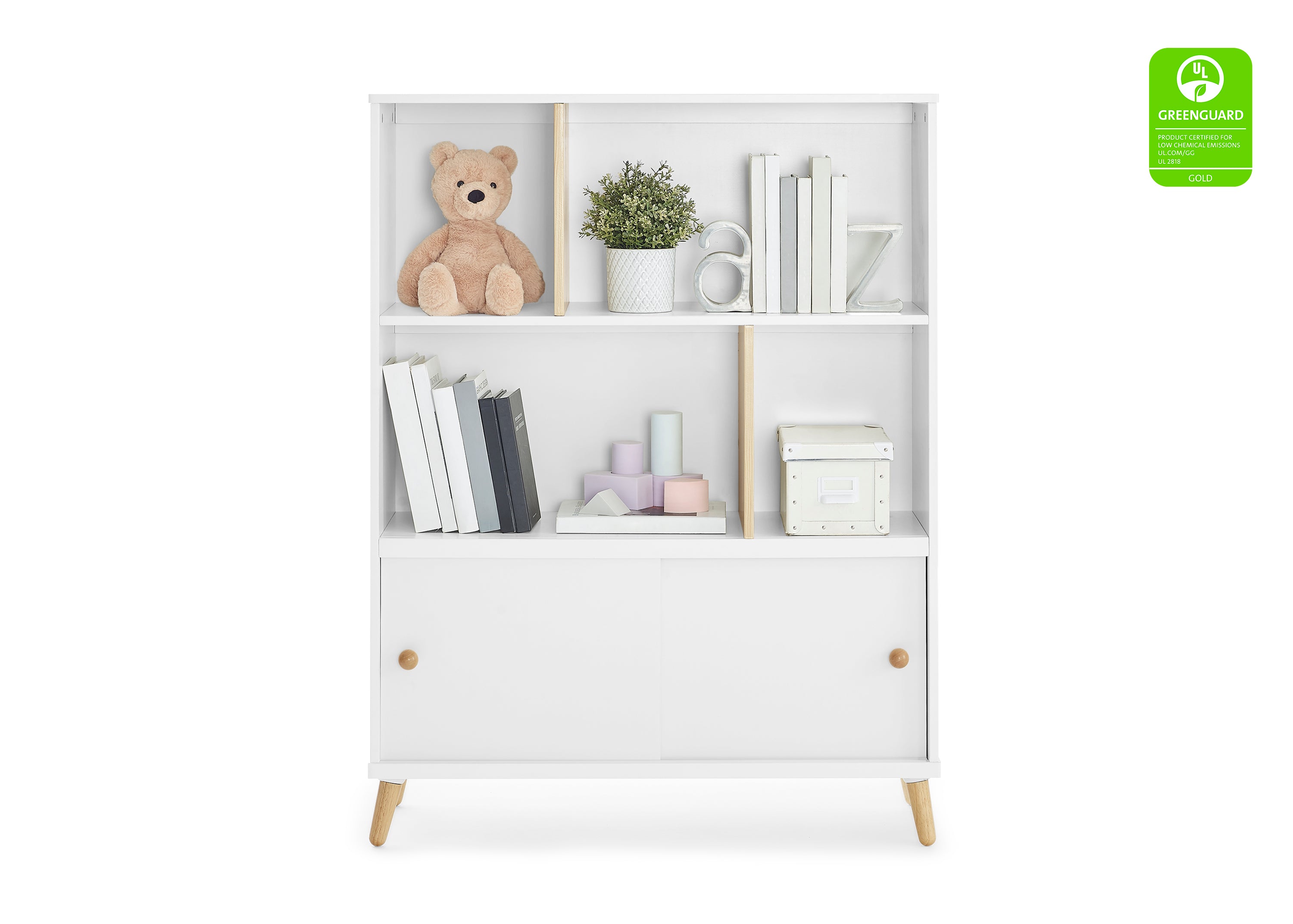 Hudson Bookcase with Greenguard Gold Certification - Modern Bookshelf for Home, Office & Library Storage