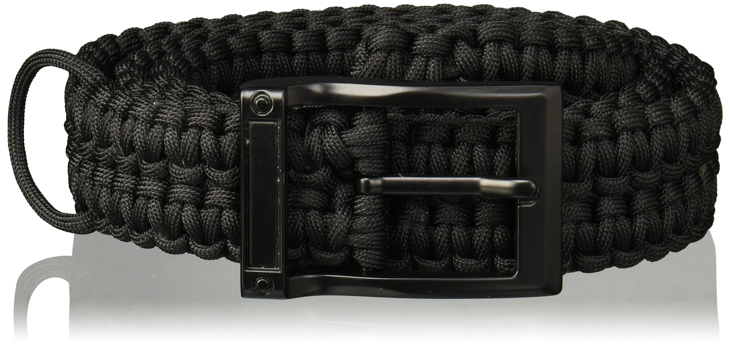 TIMBERLINE Paracord Survival Belt - Black Small | Emergency Outdoor Gear for Camping, Hiking & Survival Situations