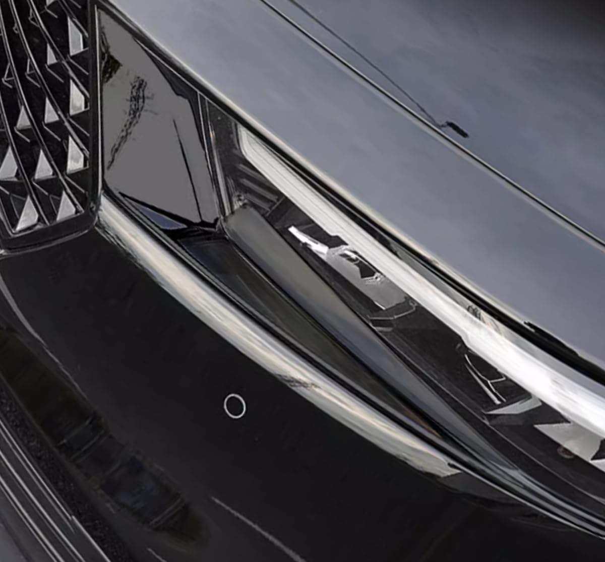 2023-2024 Honda Accord Front Headlight Eyelid Cover - Glossy Black ABS Protective Trim (2-Piece Set) | Car Accessories for Style & Protection | Perfect for Customization & Night Driving