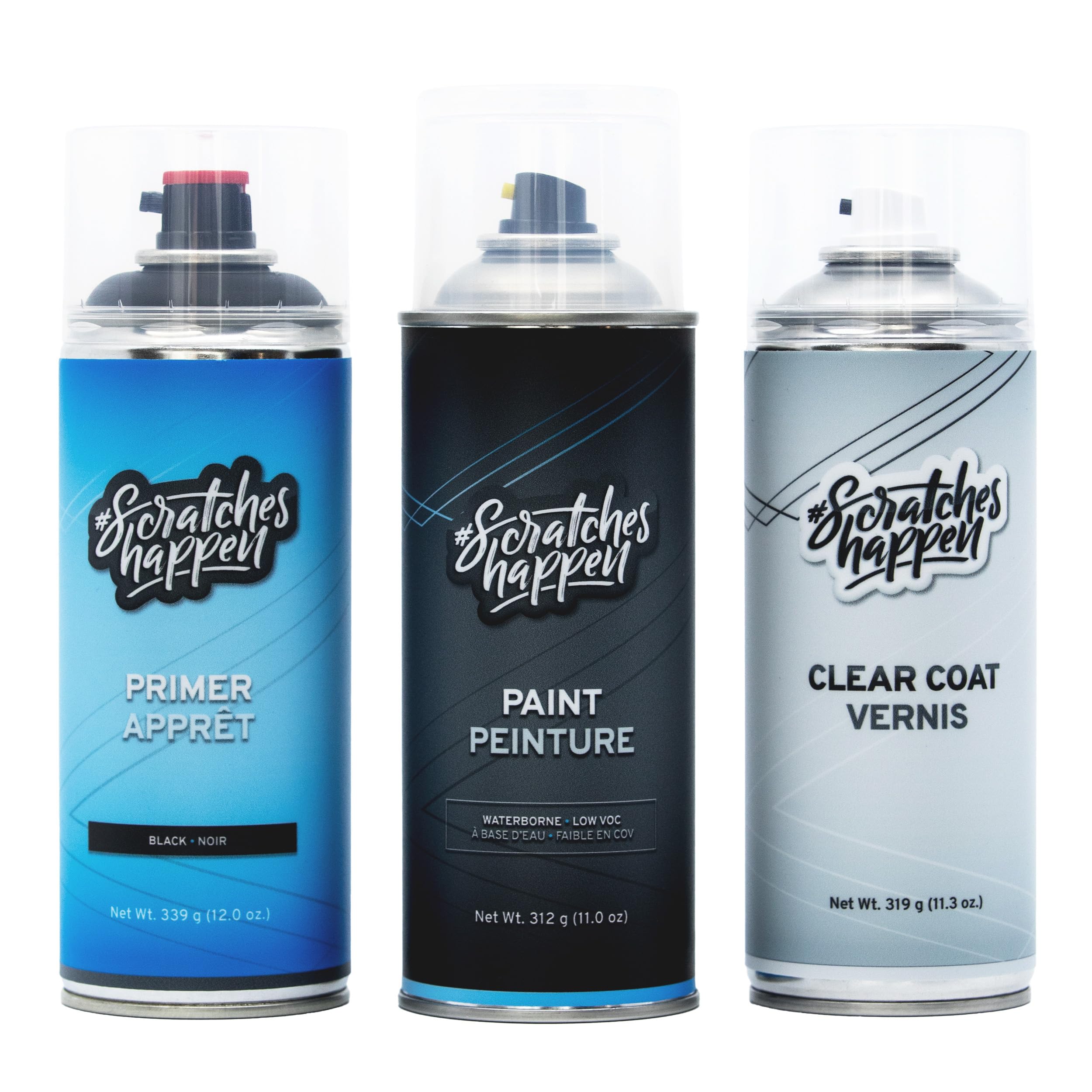 ScratchesHappen Exact-Match Spray Paint Kit for Kia - Ebony Black (EB) | Paint + Clear Coat + Primer | Car Touch Up & Scratch Repair | DIY Automotive Restoration