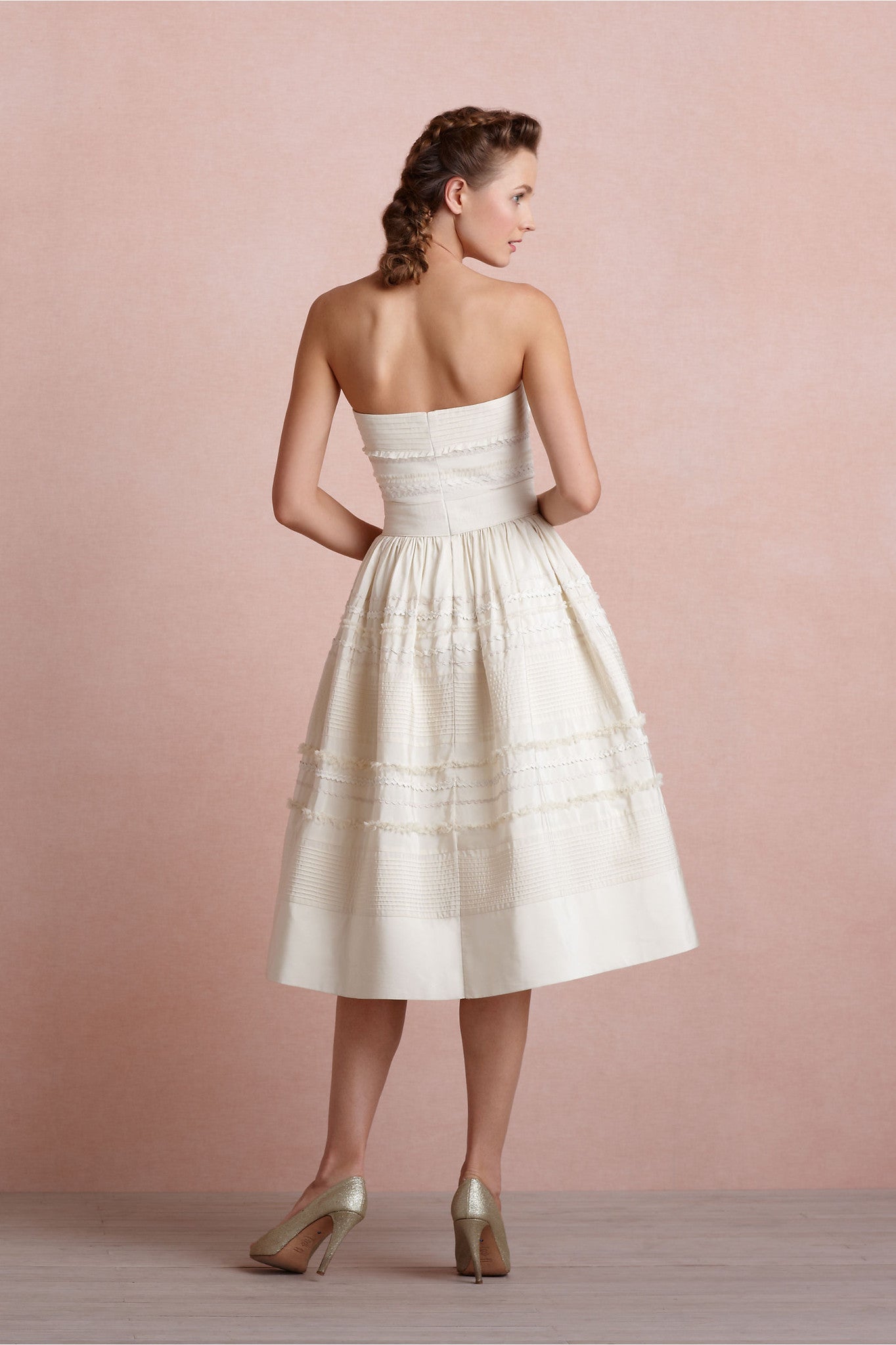 BHLDN Fondant Tea Dress - Elegant Floral Lace Midi Dress for Women | Perfect for Weddings, Bridal Showers & Special Occasions