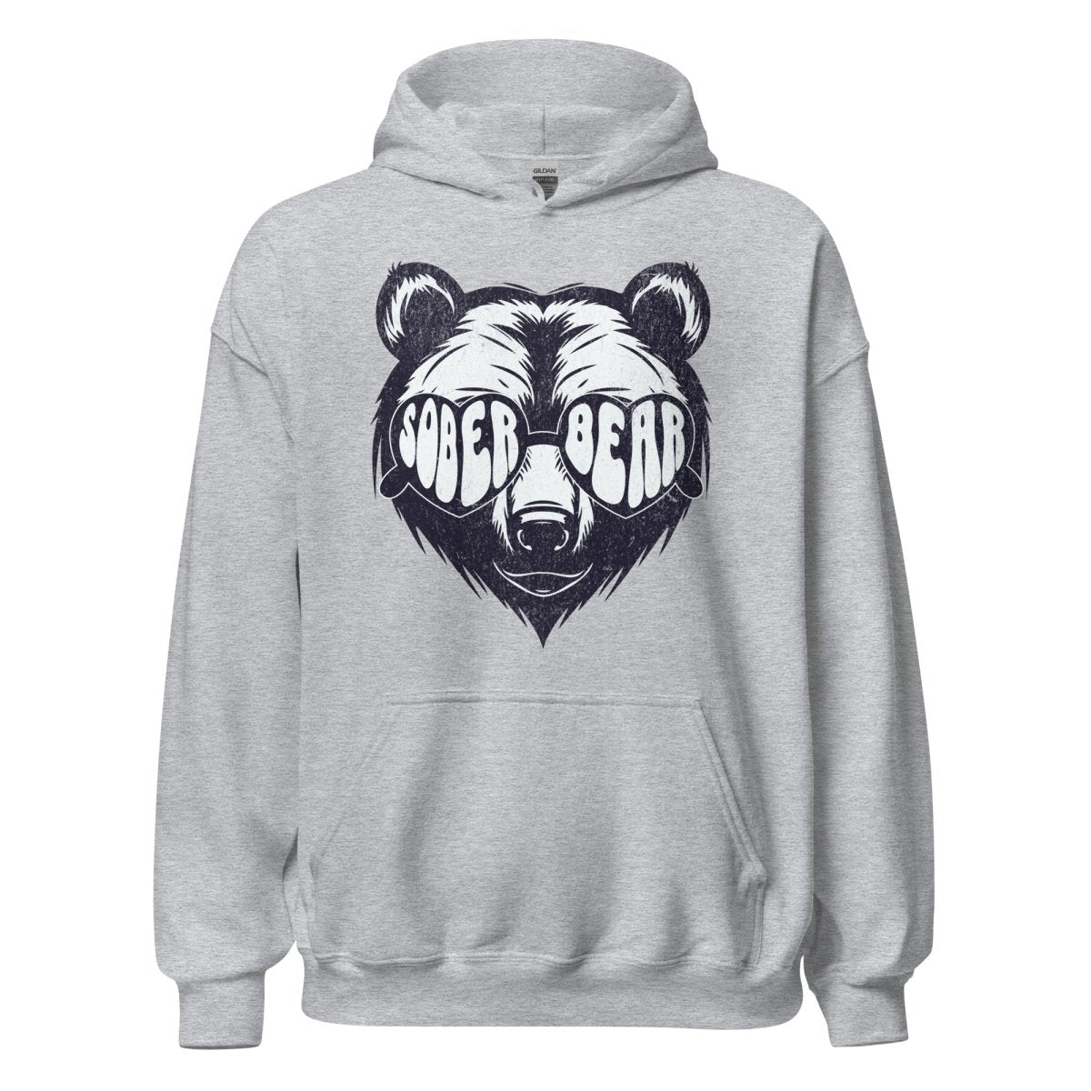 Sober Bear Unisex Hoodie - Cozy & Stylish Pullover for Men & Women - Perfect for Casual Wear, Gym, and Outdoor Activities